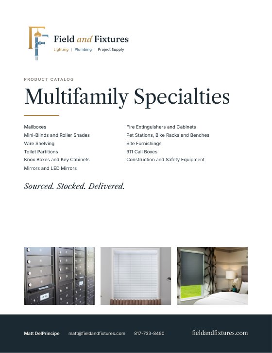 Cover of the Multifamily Specialties catalog
