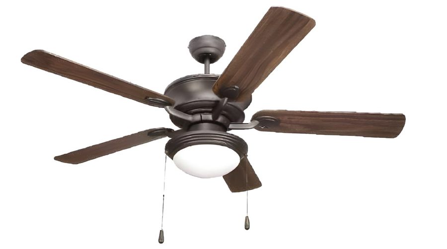 52” 5-Blade Builder Fan with Optional Light Kit AXCF816-ORB-DCH/WAL-AXLK9330ORB