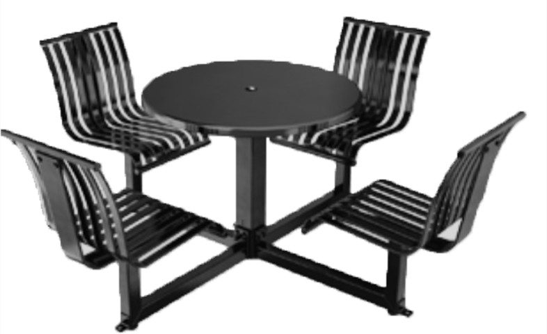 Table with Attached Seats AX-SF-1028