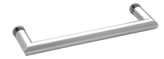 Polished Chrome Round Tubular with Mitered Corners Single-Sided Towel Bar AX-GEH2-TBS18